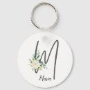 Search for letter m monogram key rings Floral