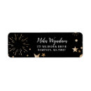 Search for black glitter return address labels Star
