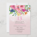 Search for girls 14th birthday invitations Colourful