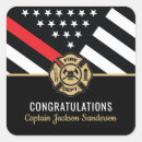 Search for firefighter retirement stickers Thin red line flag