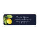 Search for navy and yellow return address labels Chic