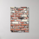 Search for brick wall canvas prints Red