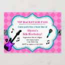 Search for pop star birthday invitations Girl