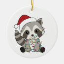 Search for cute racoon christmas tree decorations Animal lover