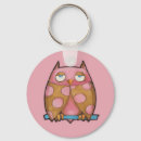 Search for pink owl key rings Illustration