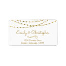 Search for string lights wedding return address labels Elegant