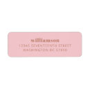 Search for blush pink return address labels Minimalist