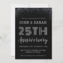 Search for silver wedding anniversary invitations Modern elegant