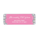 Search for pink diamonds return address labels Chic