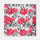 Search for red floral pattern magnets Rose