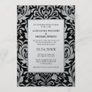 Search for black damask invitations Formal