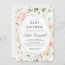 Search for rustic floral baby shower invitations Blush pink