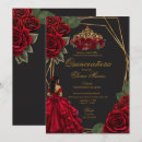 Search for red black quinceanera invitations Mis quince anos