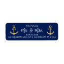 Search for anchor wedding return address labels Navy blue