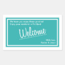 Search for welcome bag stickers Hotel