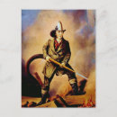 Search for fire rescue postcards Fireman