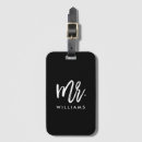Search for his and hers luggage tags Groom