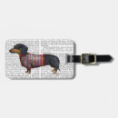 Search for dachshund luggage tags Contemporary