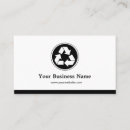 Search for waste recycling business cards Green