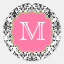 Search for white damask pattern stickers Black