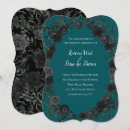 Search for teal and black wedding invitations Elegant