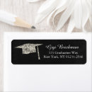 Search for chalkboard graduation return address labels Black and white