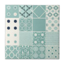 Search for green white pattern tiles Modern