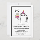 Search for 25th birthday invitations Black and white