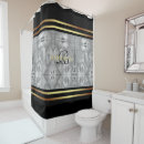 Search for black gold grey shower curtains Geometric