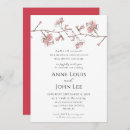 Search for sakura wedding invitations Red