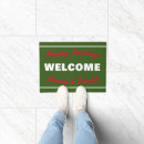 Search for red and green christmas doormats Holiday season