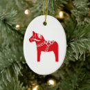 Search for white horse christmas tree decorations Scandinavian