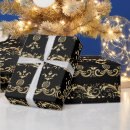 Search for elegant christmas wrap wrapping paper Black and gold