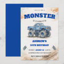 Search for blue truck birthday invitations Racing