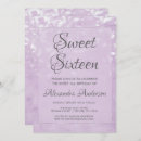 Search for princess sweet 16 invitations Purple