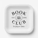 Search for book club paper plates Bookish