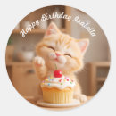 Search for birthday cake cat stickers Feline
