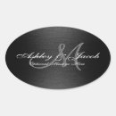 Search for oval wedding stickers Black and white