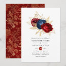 Search for crimson red wedding invitations Gold
