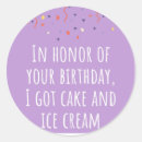 Search for ice cream party stickers Cake