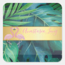 Search for tropical leaves stickers Flamingo