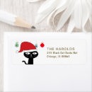 Search for santa hat return address labels Trendy