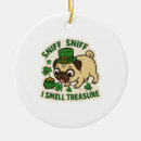 Search for pug christmas tree decorations Green