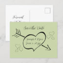 Search for green hearts postcards Calligraphy