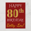 Search for eightieth postcards 80 years old