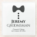 Search for groomsmen coasters Black and white