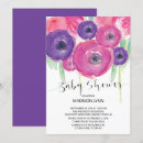 Search for pink and purple baby shower invitations Modern