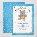 Search for classic baby boy shower invitations Teddy bear