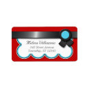 Search for teal ribbon return address labels White