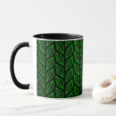 Search for green leaf pattern mugs Seamless